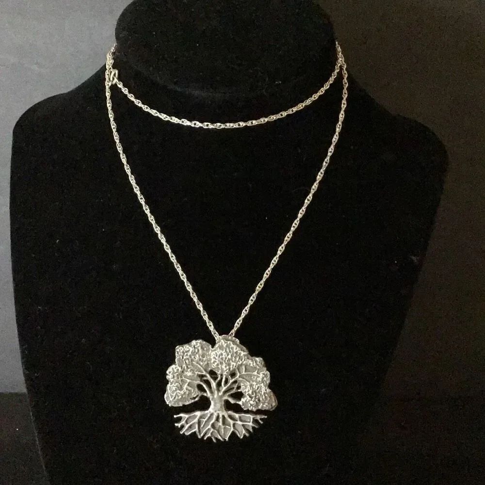 Large rampage Native American sterling silver tree of life, necklace or brooch s